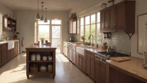 キッチン/広いキッチン/イラスト素材