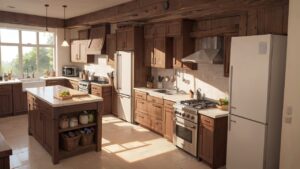 キッチン/広いキッチン/イラスト素材