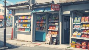 スーパーマーケット/食料品店/お店/イラスト素材