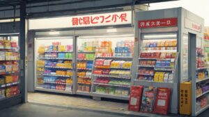 スーパーマーケット/食料品店/お店/イラスト素材