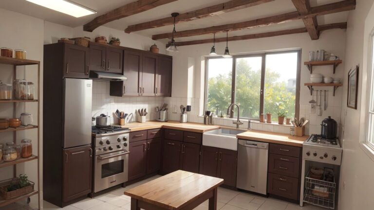 キッチン/広いキッチン/イラスト素材