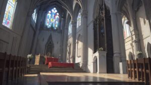 教会/大聖堂/祭壇/イラスト素材