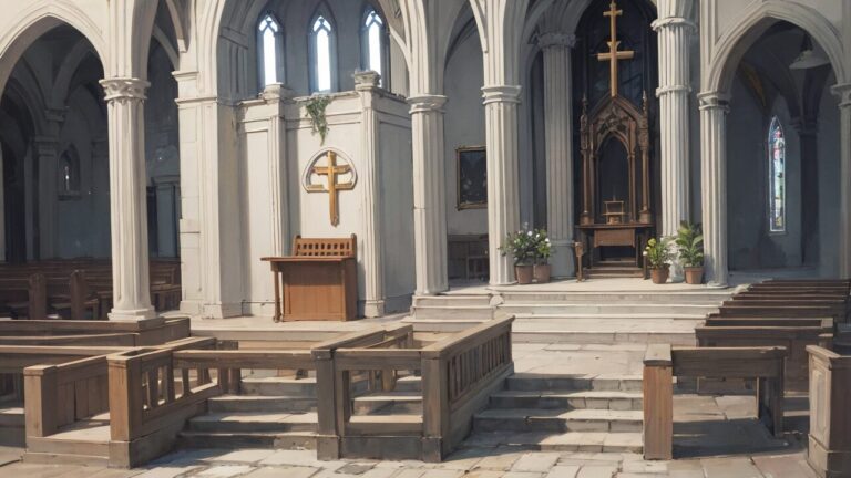 教会/大聖堂/祭壇/礼拝堂/イラスト素材