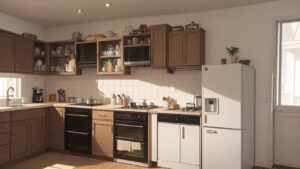 キッチン/広いキッチン/イラスト素材