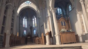 教会/大聖堂/礼拝堂/祭壇/イラスト素材