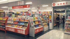 スーパーマーケット/食料品店/お店/イラスト素材