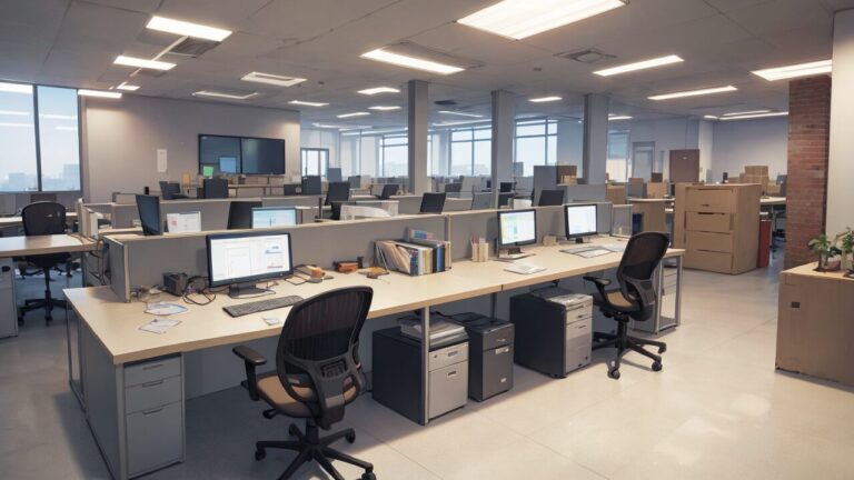 オフィス/職場/デスクワーク/イラスト素材