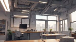 オフィス/作業スペース/デスクワーク/会社/イラスト素材