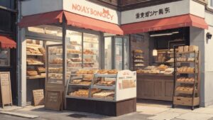 パン屋/パン/ベーカリーショップ/イラスト素材