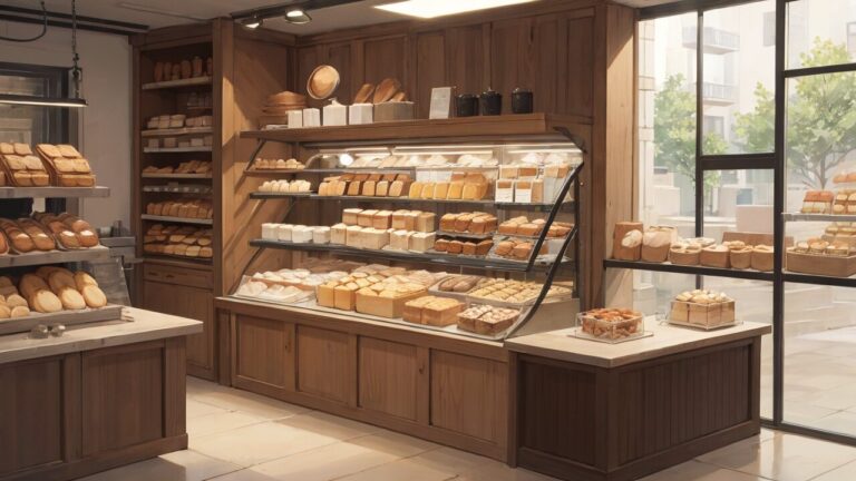 パン屋/パン/ベーカリーショップ/イラスト素材