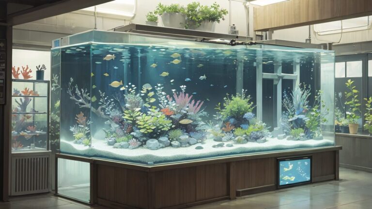 水槽/大きな水槽/魚/イラスト素材