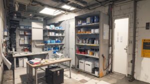 研究所/研究室/実験室/倉庫/イラスト素材