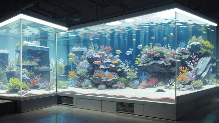 水槽/大きな水槽/魚/イラスト素材