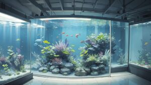 水槽/大きな水槽/水族館/イラスト素材