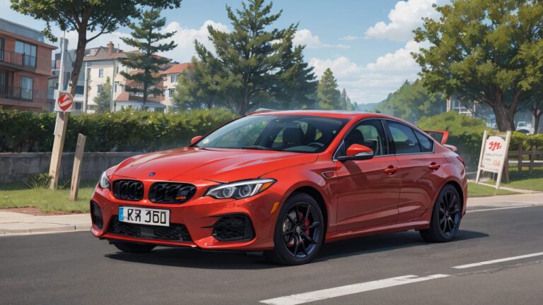 車/赤い車/自動車/イラスト素材