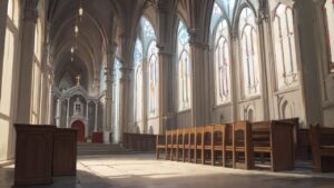 教会/大聖堂/昼間の教会/イラスト素材