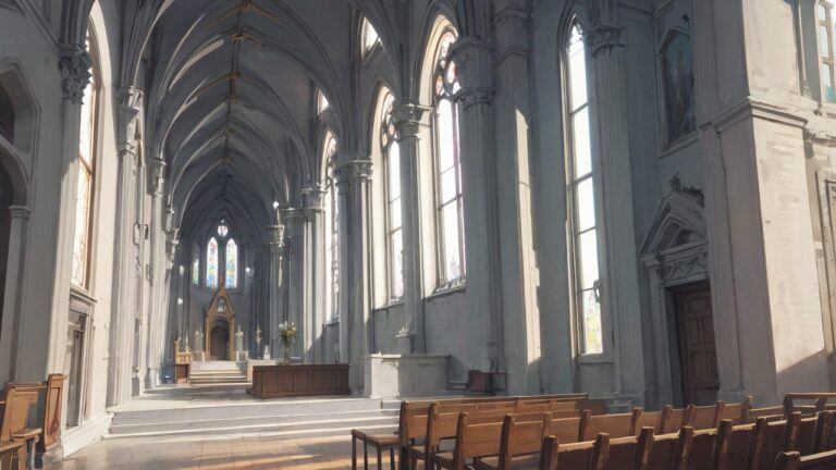 教会/大聖堂/祭壇/礼拝堂/イラスト素材