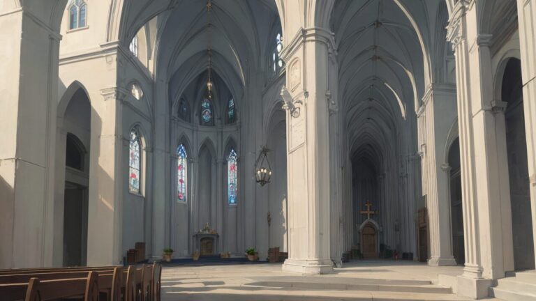 教会/大聖堂/礼拝堂/祭壇/イラスト素材