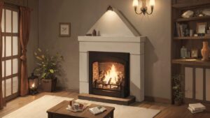 暖炉/部屋/洋室/イラスト素材