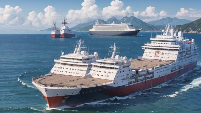 船/船旅/海/イラスト素材