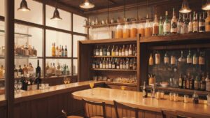 バー/BAR/お酒/カウンター/イラスト素材