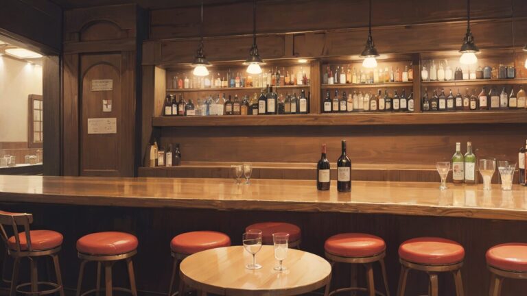 バー/BAR/お酒/カウンター/イラスト素材