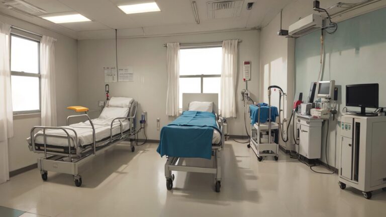 病院/病室/病棟/入院/イラスト素材