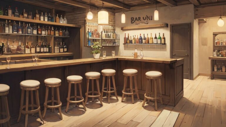 バー/BAR/お酒/カウンター/イラスト素材