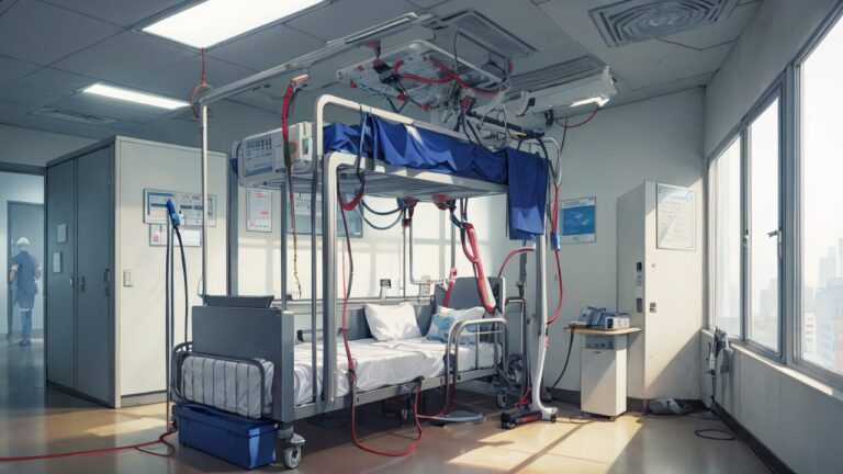 病院/病室/病棟/入院/イラスト素材