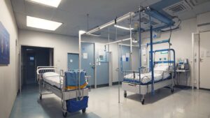 病院/病室/病棟/入院/イラスト素材