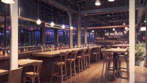 バー/BAR/お酒/夜景/イラスト素材