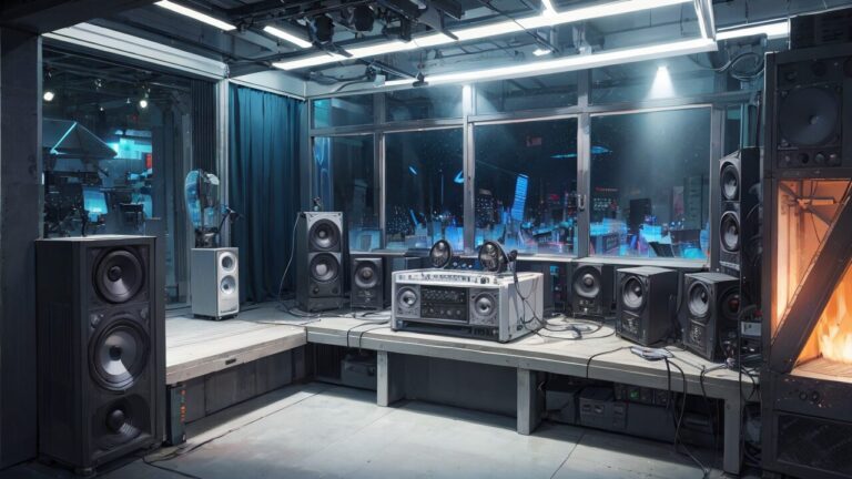 スピーカー/ステレオ/スタジオ/イラスト素材