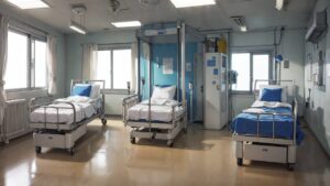 病院/病室/病棟/入院/イラスト素材