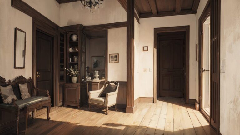 部屋/洋室/アンティーク調/イラスト素材