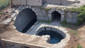 井戸/遺跡/古代の構造物/イラスト素材