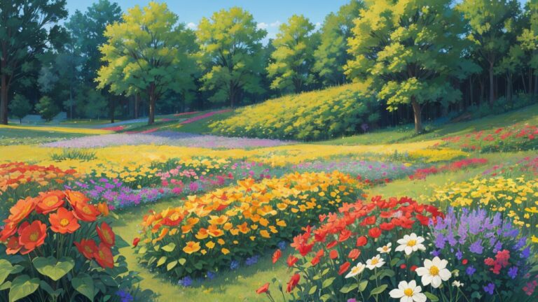 のどかな風景【綺麗な花畑の背景まとめ】