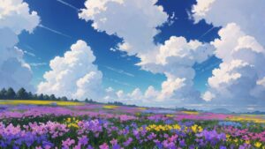 花/花畑/植物園/イラスト素材