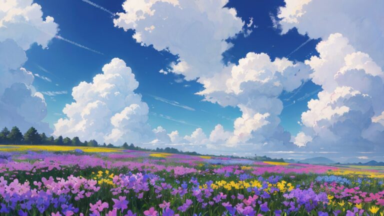 花/花畑/植物園/イラスト素材