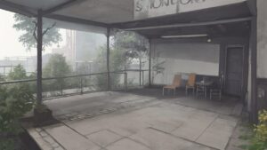 霧/廃墟/イラスト素材