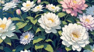 自然/花/花畑/イラスト素材