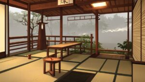 和風建築/和室/イラスト素材