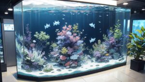 水族館/水槽/魚/イラスト素材