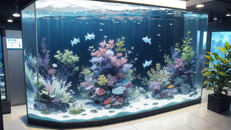 水族館/水槽/魚/イラスト素材