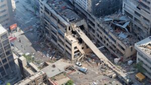 建築物/廃ビル/廃墟/イラスト素材