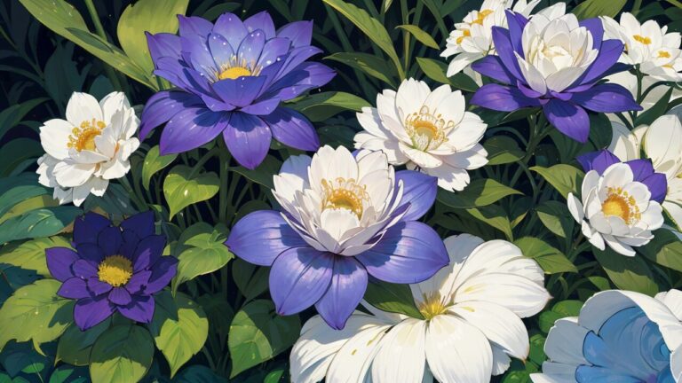 自然/花/花畑/イラスト素材