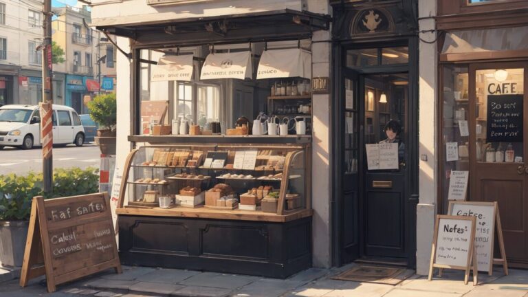 カフェ/カウンター/イラスト素材