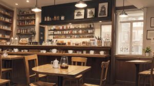 カフェ/店内/イラスト素材