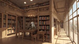 図書館/図書室/本/イラスト素材