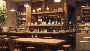 カフェ/店内/イラスト素材