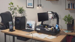 デスク/仕事場/イラスト素材